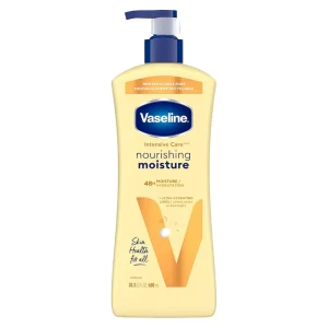 Vaseline Intensive Care Nourishing Moisture Body Lotion for Dry Skin. Made with Ultra-Hydrating Lipids + Pure Oat Extract for Nourished. Healthy-Looking Skin 20.3 oz