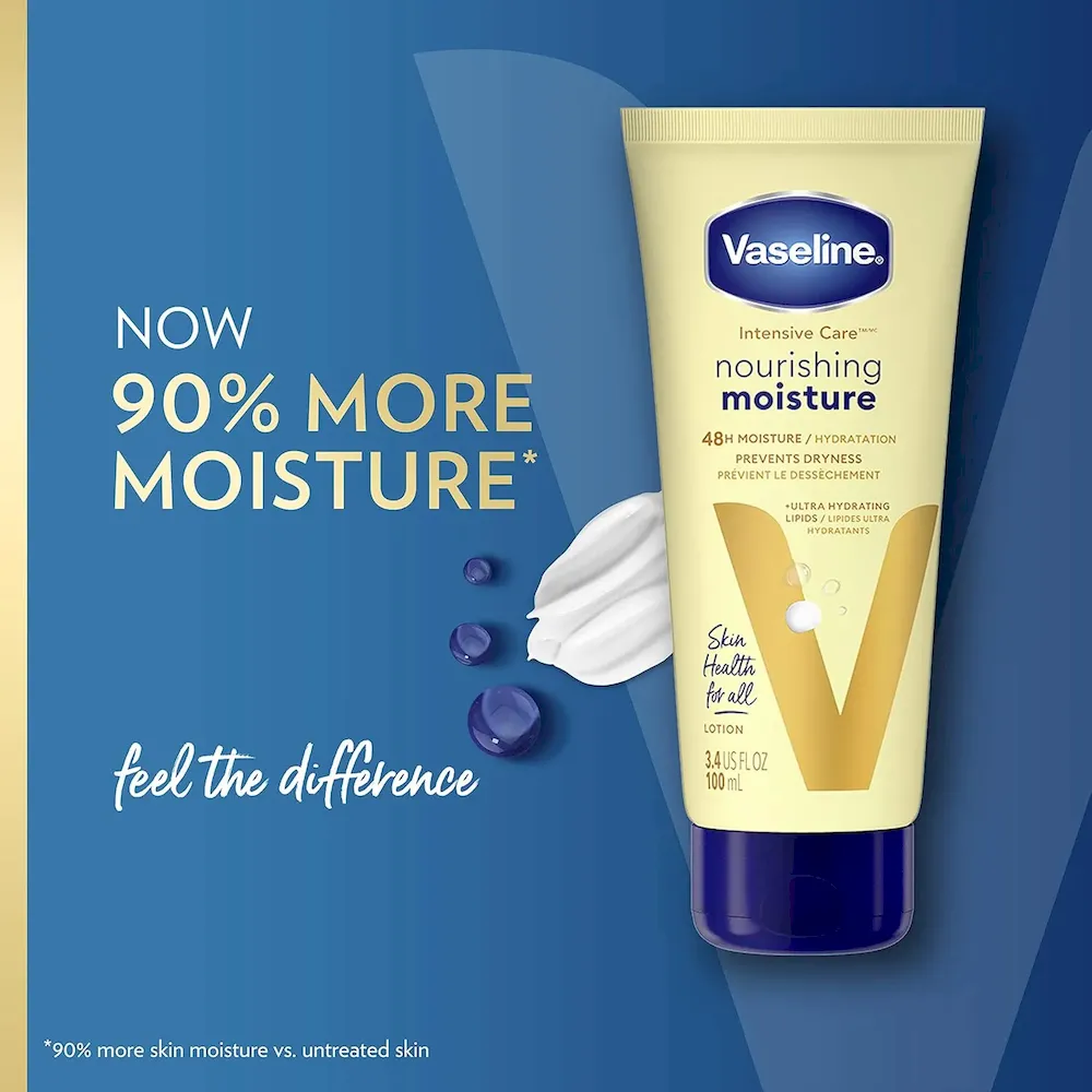 Vaseline Nourishing Moisture Body Lotion Hand & Body Lotion Pack of 12 for Dry Skin made with Ultra-Hydrating Lipids & Pure Oat Extract 3.4 oz - Image 6