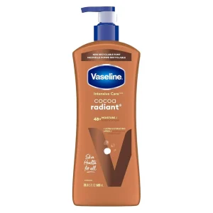 Vaseline Intensive Care Body Lotion Cocoa Radiant for Dry Skin Lotion Made with Ultra-Hydrating Lipids and Pure Cocoa Butter for a Long-Lasting. Radiant Glow 20.3 oz