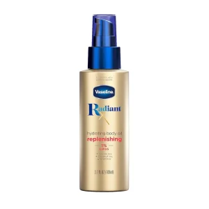 Vaseline Radiant X Replenishing and Hydrating Body Oil with 1% Lipids. Jojoba Oil. Coconut Oil. & Vitamin E 3.7 oz