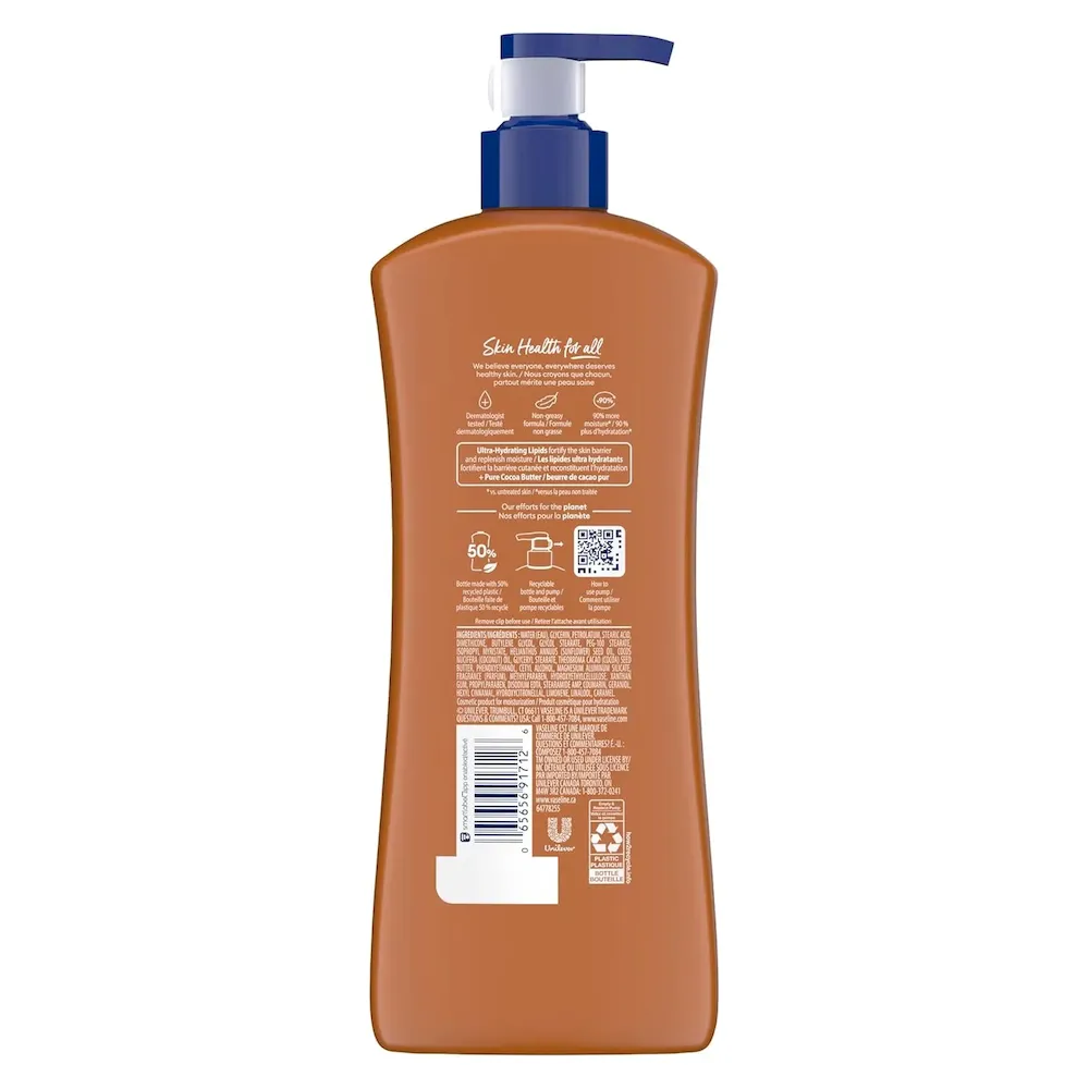 Vaseline Intensive Care Body Lotion Cocoa Radiant 3 count for Dry Skin Lotion Made with Ultra-Hydrating Lipids and Pure Cocoa Butter for a Long-Lasting. Radiant Glow 20.3 Oz - Image 2