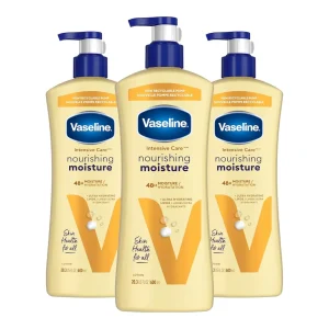 Vaseline Intensive Care Nourishing Moisture Body Lotion 3 Pk Made with Ultra-Hydrating Lipids + Pure Oat Extract for Dry Skin. for Nourished. Healthy-Looking Skin 20.3 oz