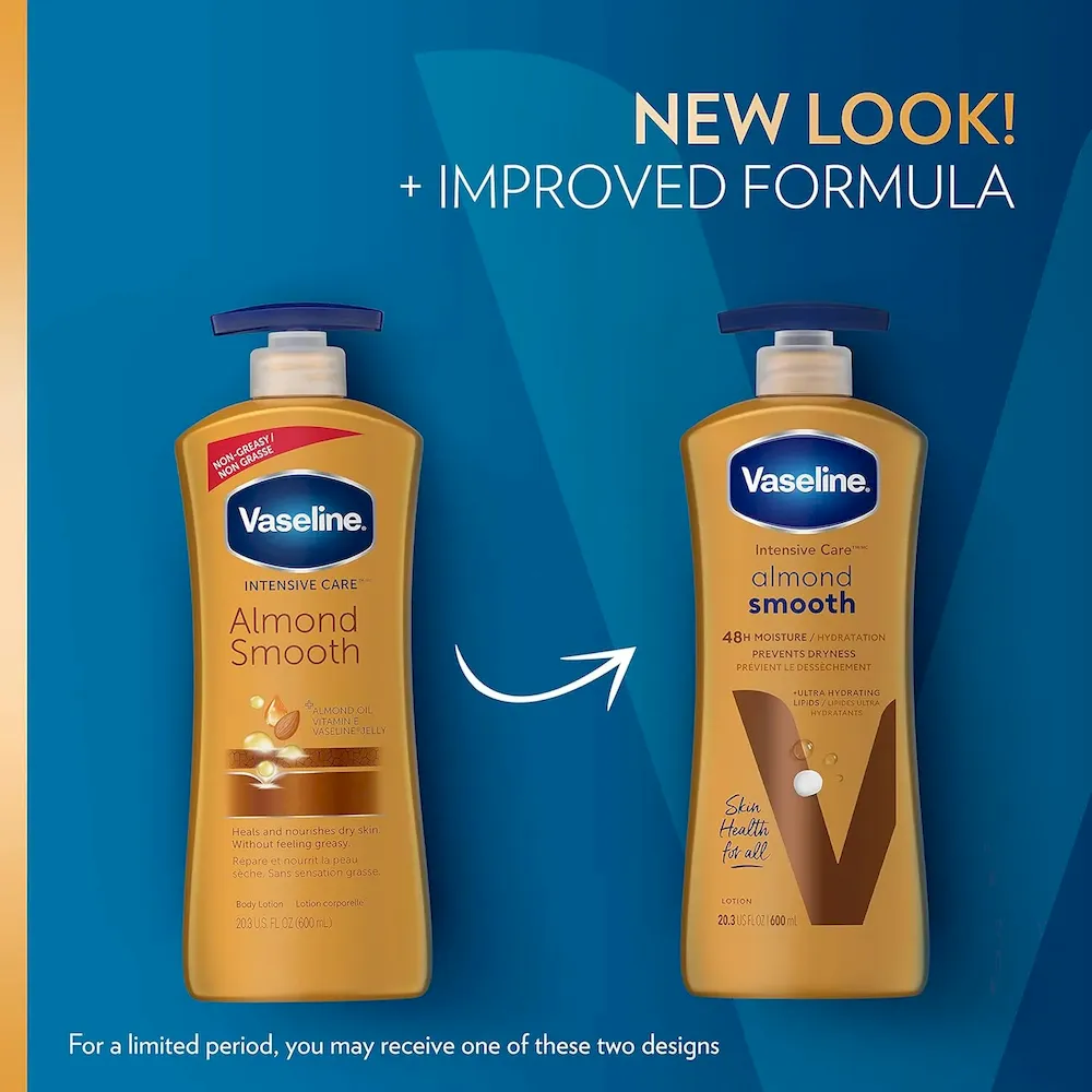 Vaseline Intensive Care hand and body lotion Almond Smooth for Rich Moisturization 20.3 Oz - Image 3