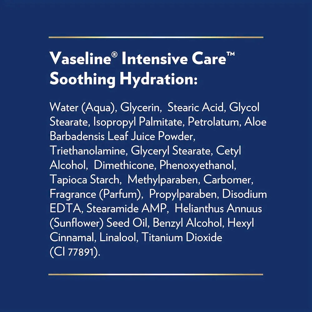 Vaseline Intensive Care Body Lotion for Dry Skin Soothing Hydration Lotion Made with Ultra-Hydrating Lipids + 1% Aloe Vera Extract to Refresh Dehydrated Skin 20.3 oz. Pack of 3 (packaging May Vary) - Image 14