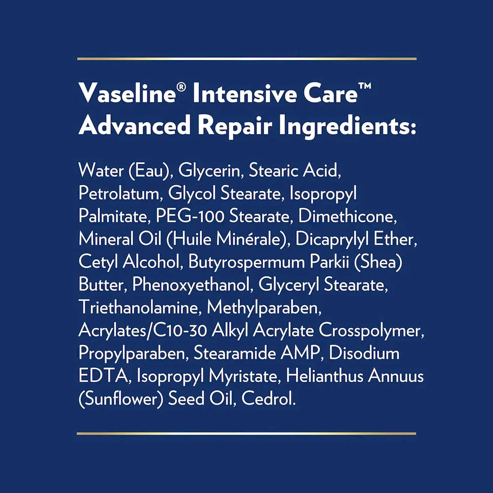 Vaseline Intensive Care Unscented Advanced Repair Body Lotion Ultra-Hydrating with Lipids for Extremely Dry Skin. 20.3 oz. Pack of 3 - Image 17