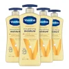 Vaseline Intensive Care Body Lotion Nourishing Moisture 4 Count for Dry Skin. with Ultra-Hydrating Lipids + Pure Oat Extract 20.3 oz