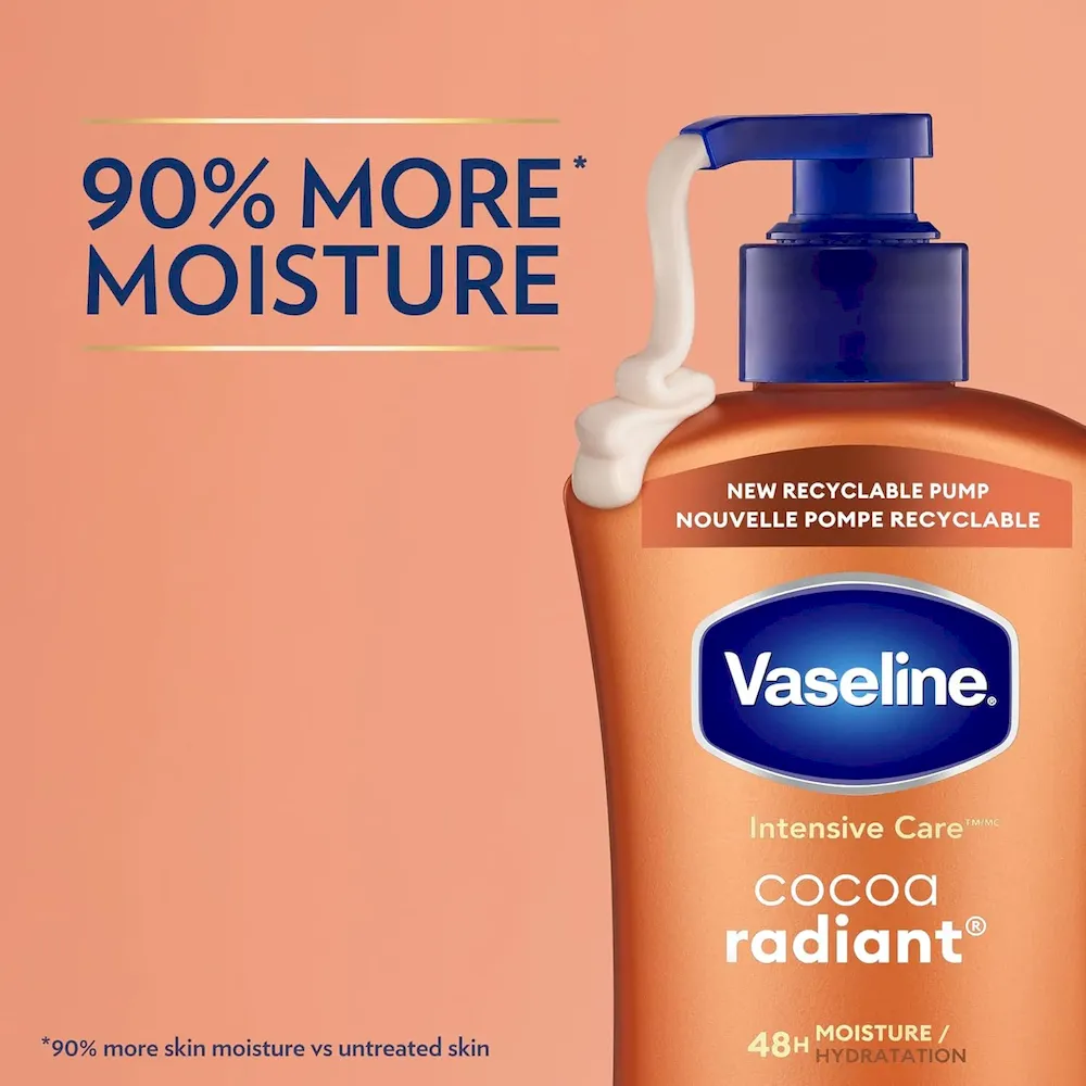 Vaseline Intensive Care Body Lotion Cocoa Radiant 3 count for Dry Skin Lotion Made with Ultra-Hydrating Lipids and Pure Cocoa Butter for a Long-Lasting. Radiant Glow 20.3 Oz - Image 6