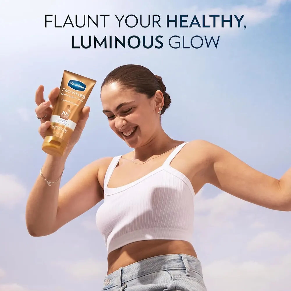 Vaseline Pro VitaB3 Serum Burst Lotion Luminous Glow Healthy. Glowing Skin. Lightweight 10x Antioxidant Power of Vitamin C with Vitamin B3. Hyaluronic Acid & Vitamin E. 7.5 Fl Oz - Image 6